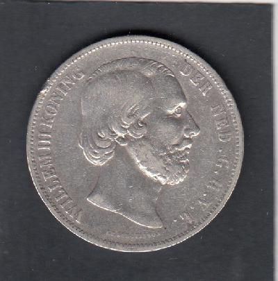 Beschrijving: 2 1/2 Gulden WILLEM III